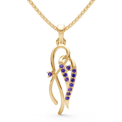Twin Leaf Pave Pendant