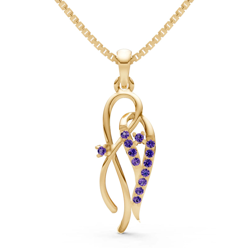 Twin Leaf Pave Pendant