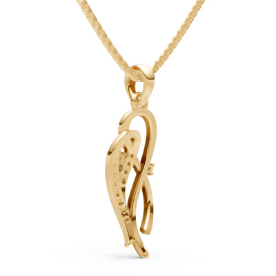 Twin Leaf Pave Pendant