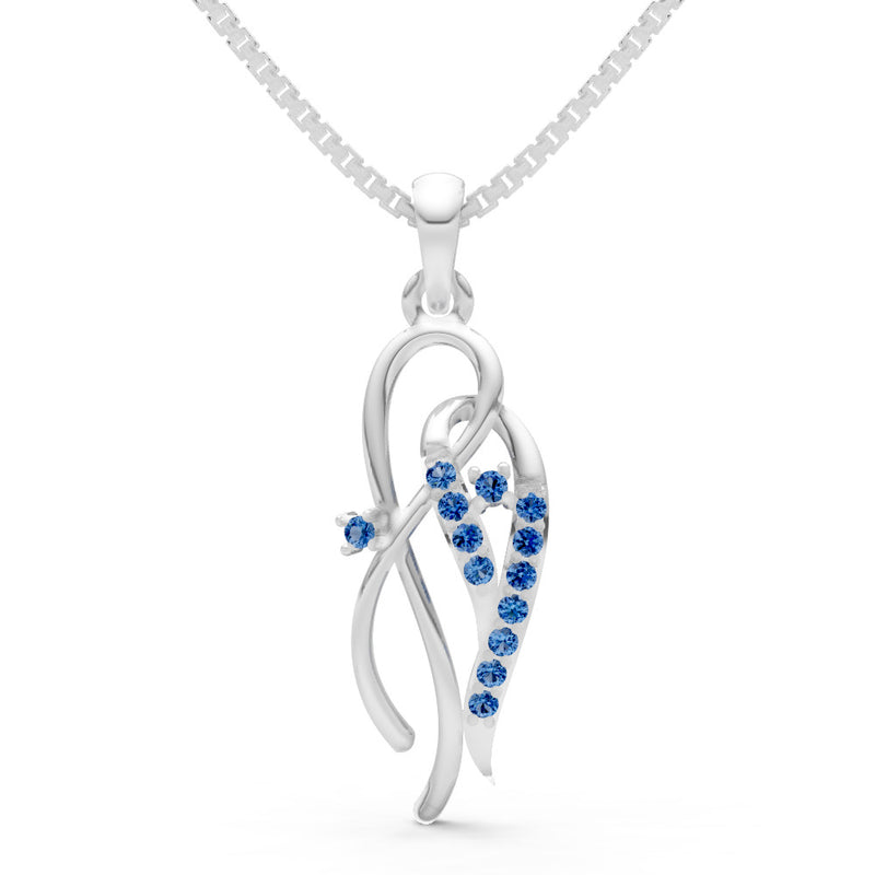Twin Leaf Pave Pendant