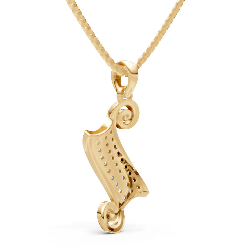 Diamond Banner Pave Pendant