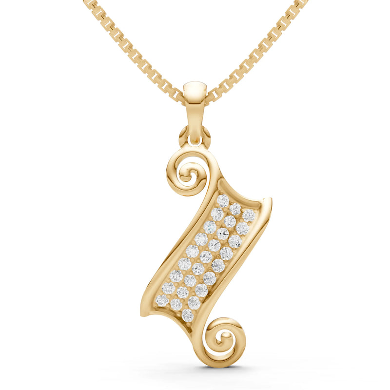 Diamond Banner Pave Pendant