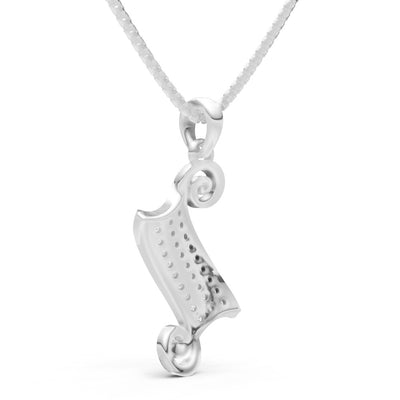 Diamond Banner Pave Pendant