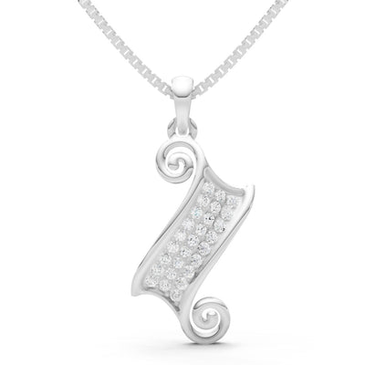 Diamond Banner Pave Pendant