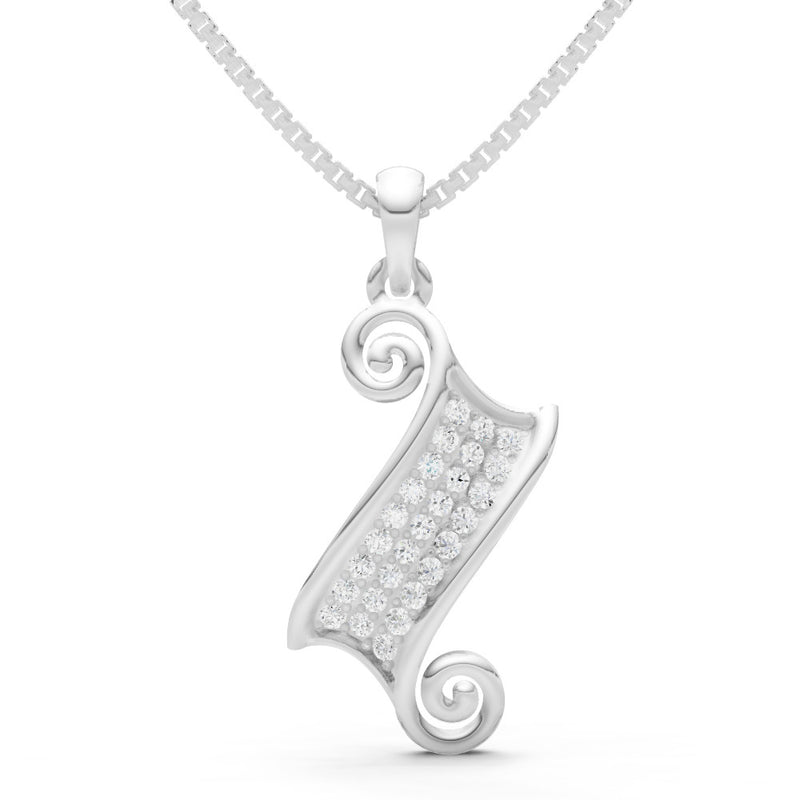 Diamond Banner Pave Pendant