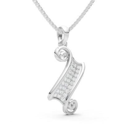 Diamond Banner Pave Pendant