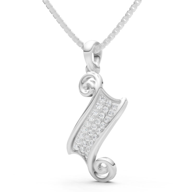 Diamond Banner Pave Pendant