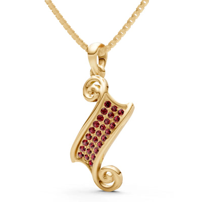 Garnet Banner Pave Pendant