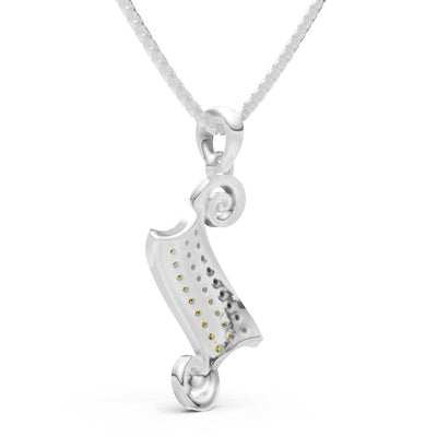 Citrine Banner Pave Pendant