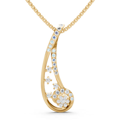 Curving Vine Cluster Pendant