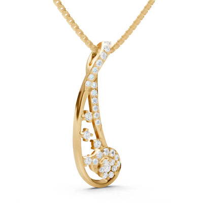 Curving Vine Cluster Pendant