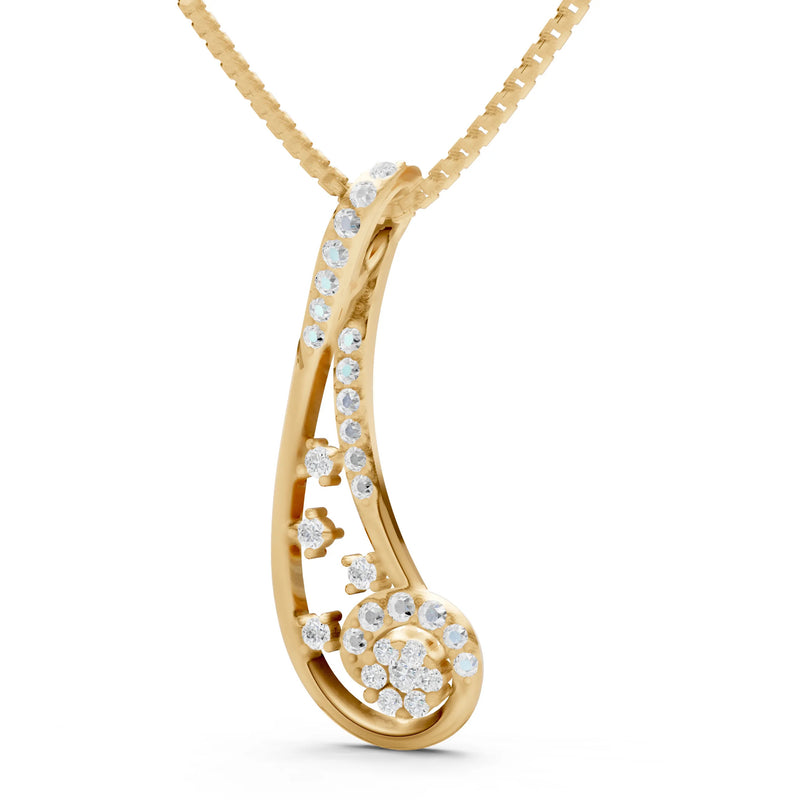 Curving Vine Cluster Pendant