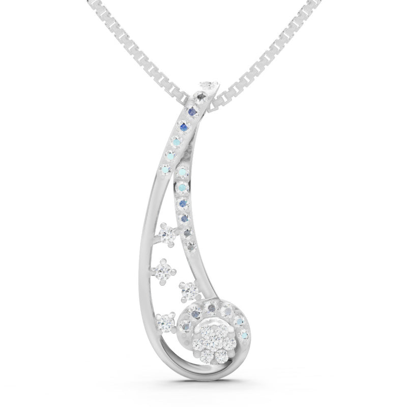 Curving Vine Cluster Pendant