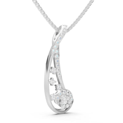 Curving Vine Cluster Pendant