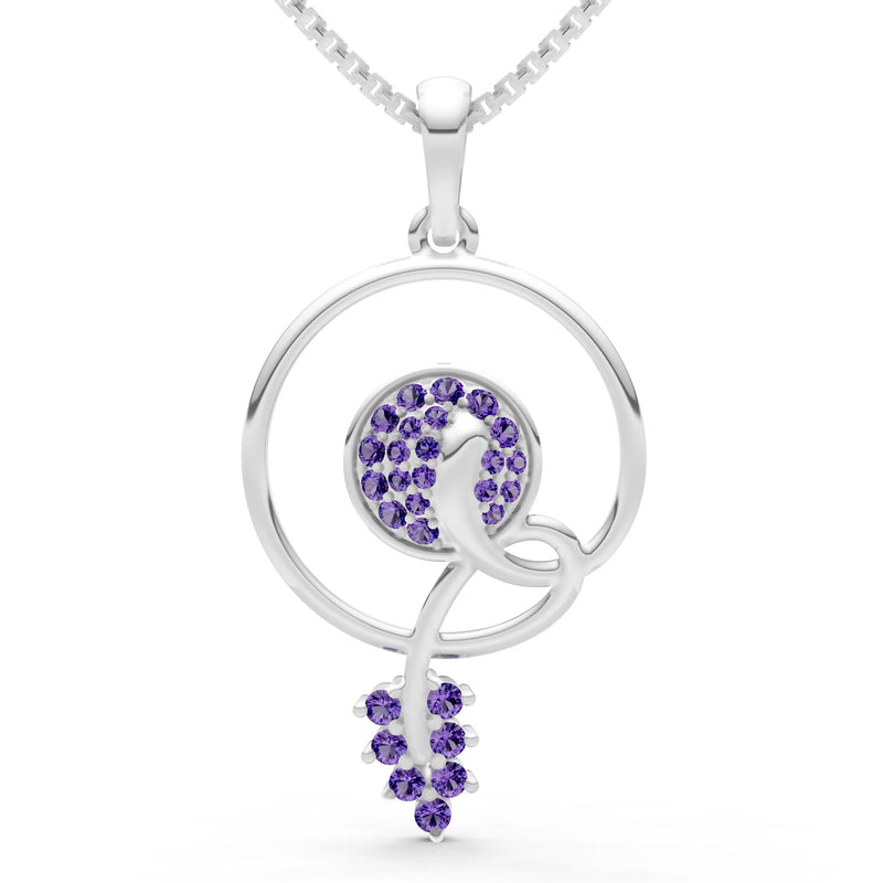 Amethyst Spiral Bloom Pendant