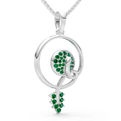 Emerald Spiral Bloom Pendant