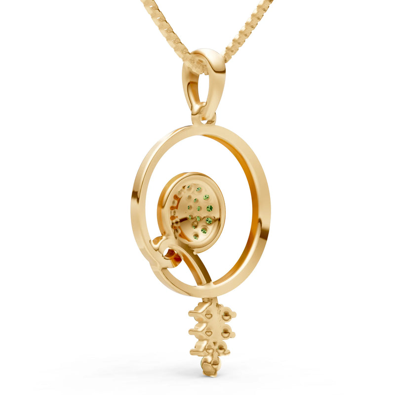 Peridot Spiral Bloom Pendant