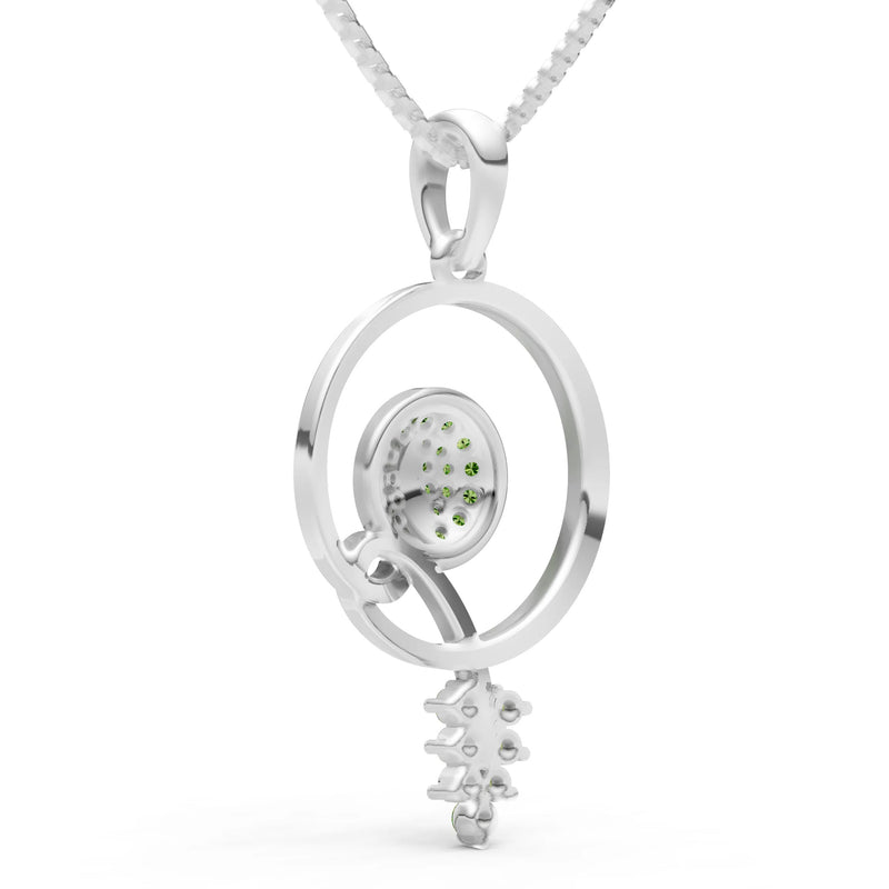 Peridot Spiral Bloom Pendant