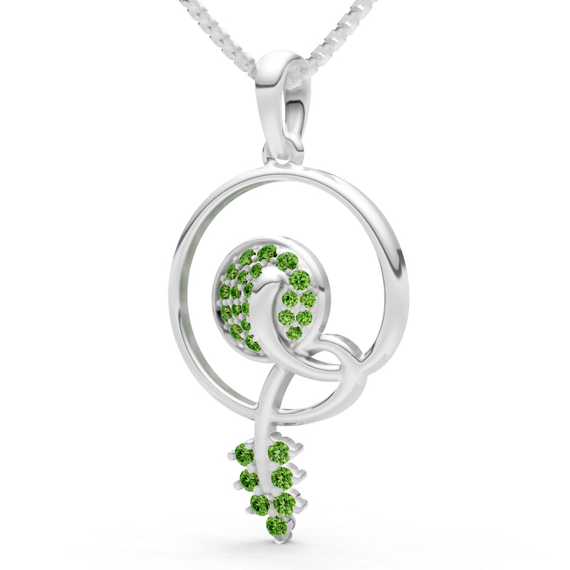 Peridot Spiral Bloom Pendant