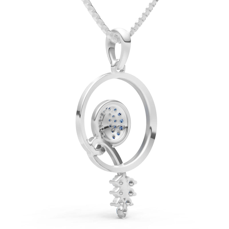 London Blue Topaz Spiral Bloom Pendant