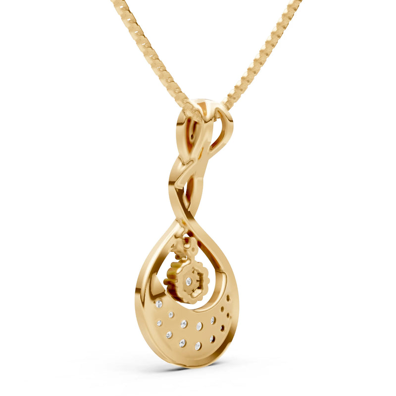 Twisted Teardrop Cluster Pendant