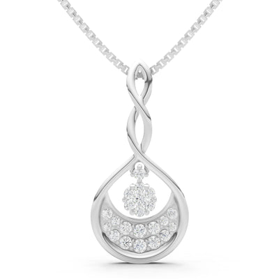 Twisted Teardrop Cluster Pendant