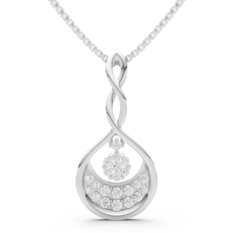 Twisted Teardrop Cluster Pendant