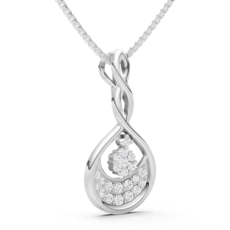 Twisted Teardrop Cluster Pendant
