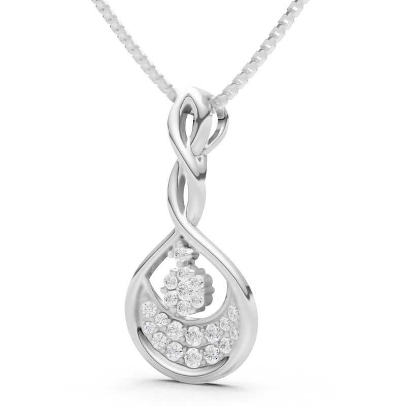 Twisted Teardrop Cluster Pendant