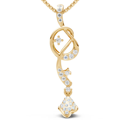 Dangling Abstract Swirl Pendant