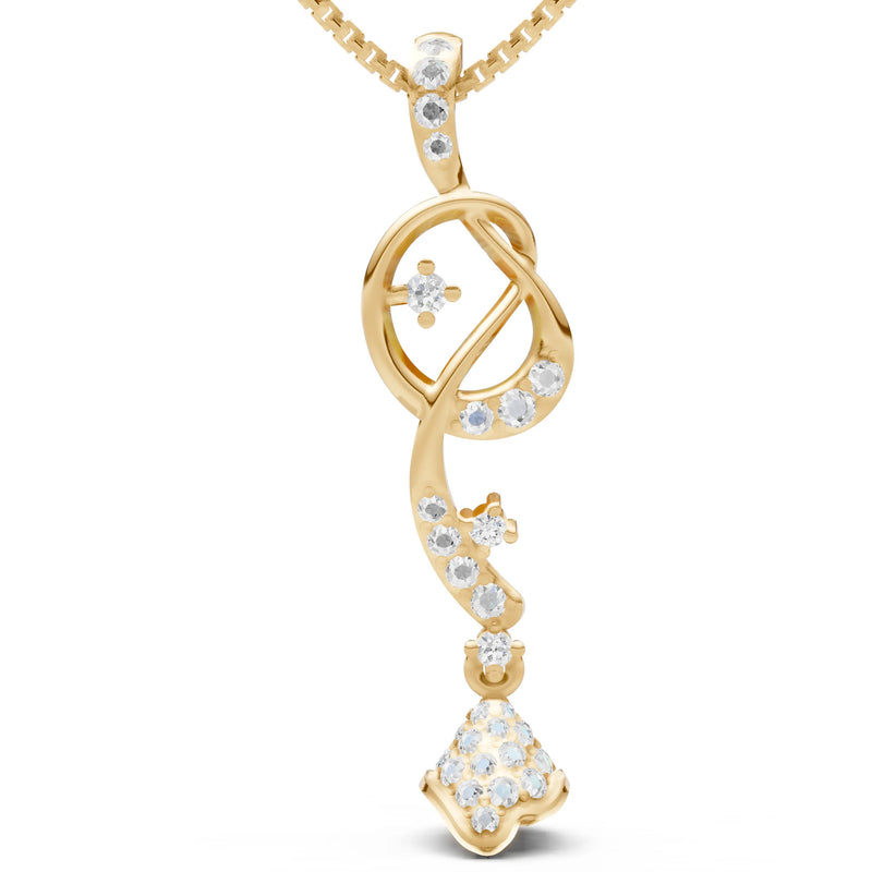 Dangling Abstract Swirl Pendant