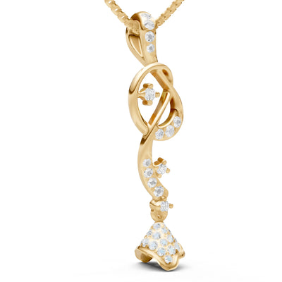 Dangling Abstract Swirl Pendant