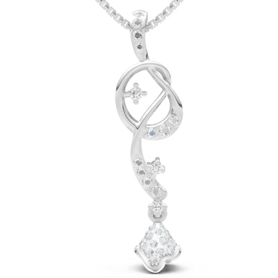 Dangling Abstract Swirl Pendant