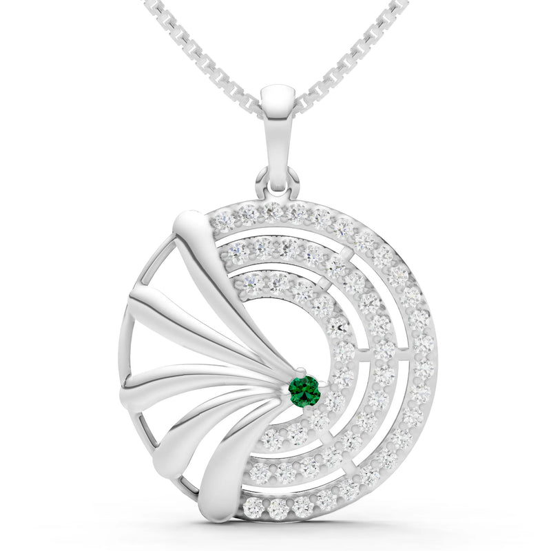 Emerald Gemstone Medallion Pendant