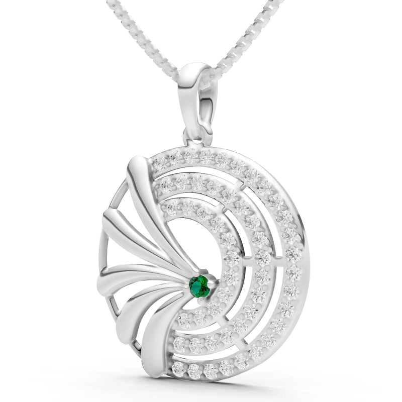 Emerald Gemstone Medallion Pendant