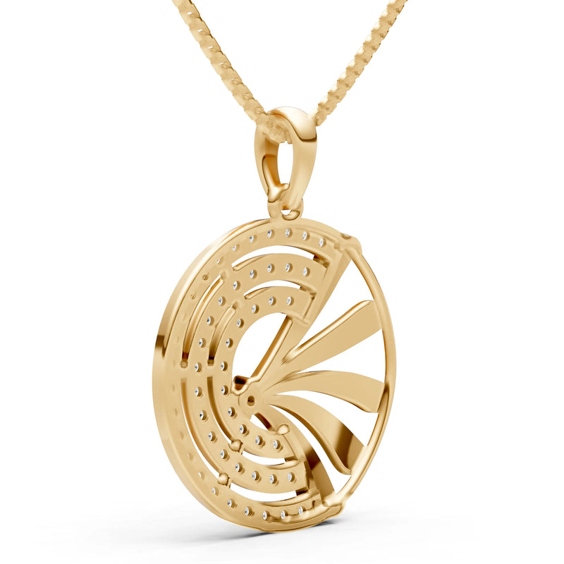 Garnet Gemstone Medallion Pendant