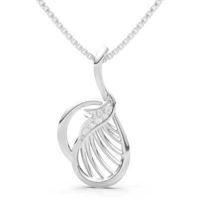 Diamond Leaf Pendant
