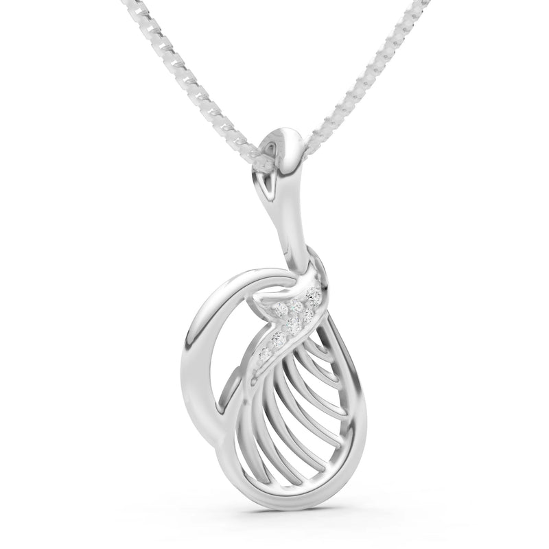 Diamond Leaf Pendant