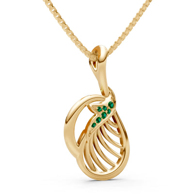 Emerald Leaf Pendant