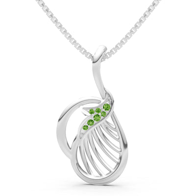 Peridot Leaf Pendant