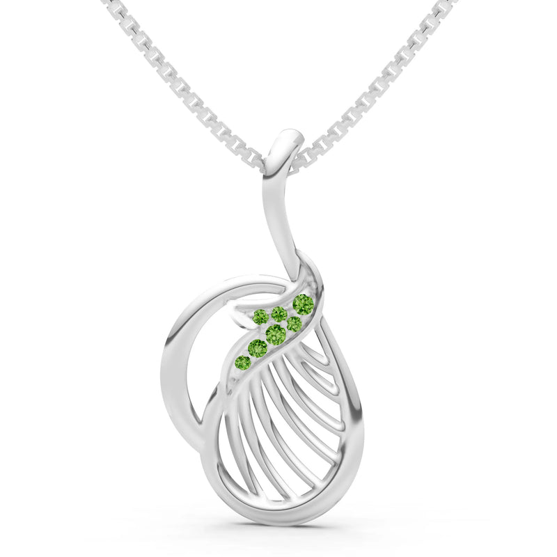 Peridot Leaf Pendant