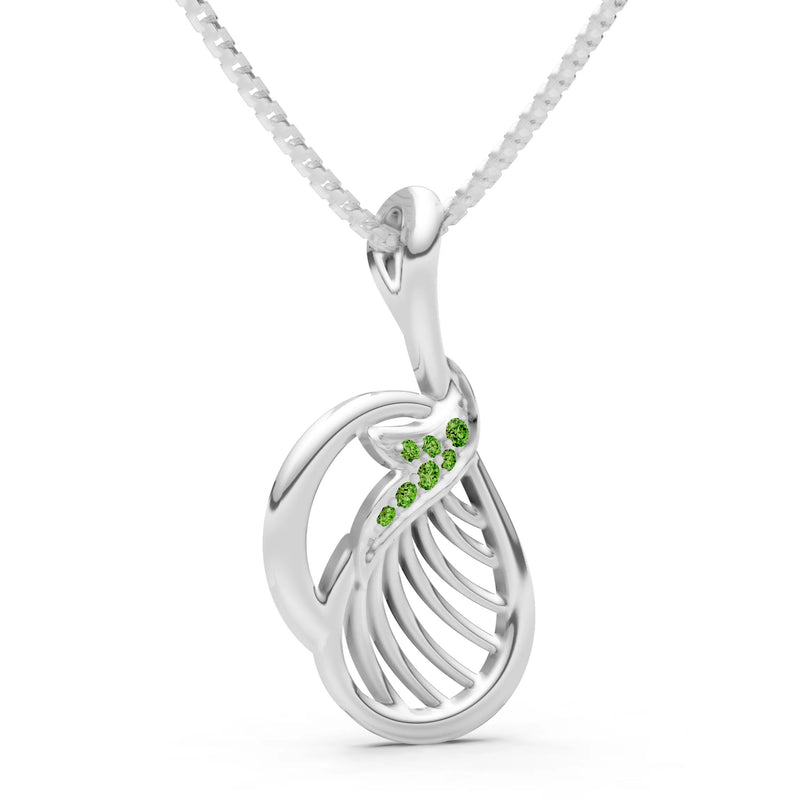 Peridot Leaf Pendant