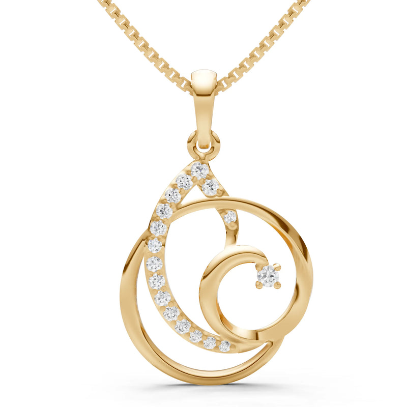 Swirl Pave Pendant