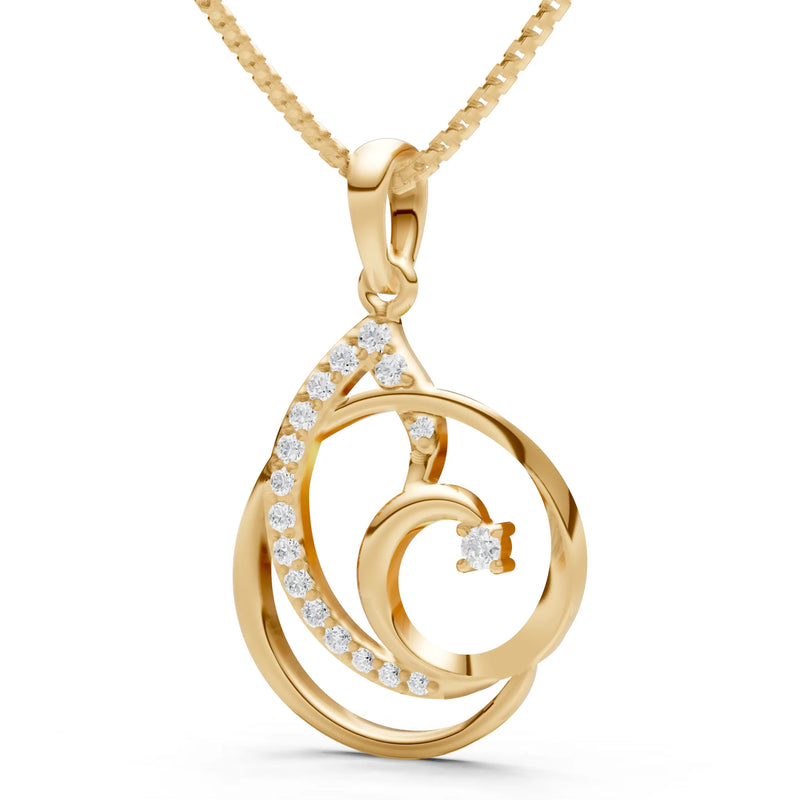 Swirl Pave Pendant