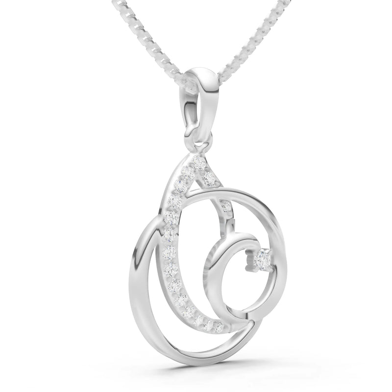 Swirl Pave Pendant
