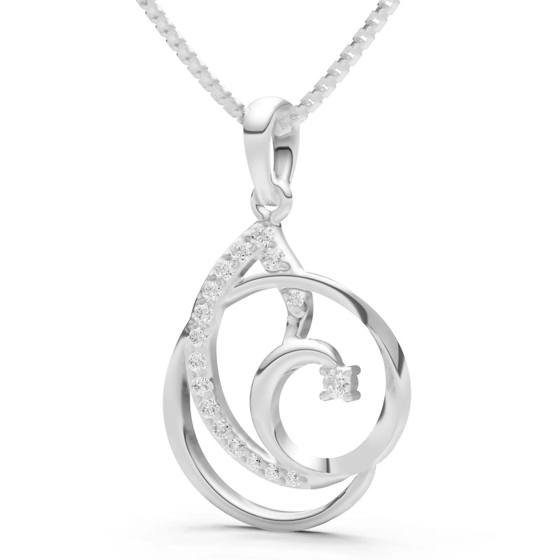Swirl Pave Pendant