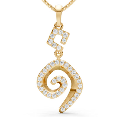 Gemstone Celtic Spiral Pendant