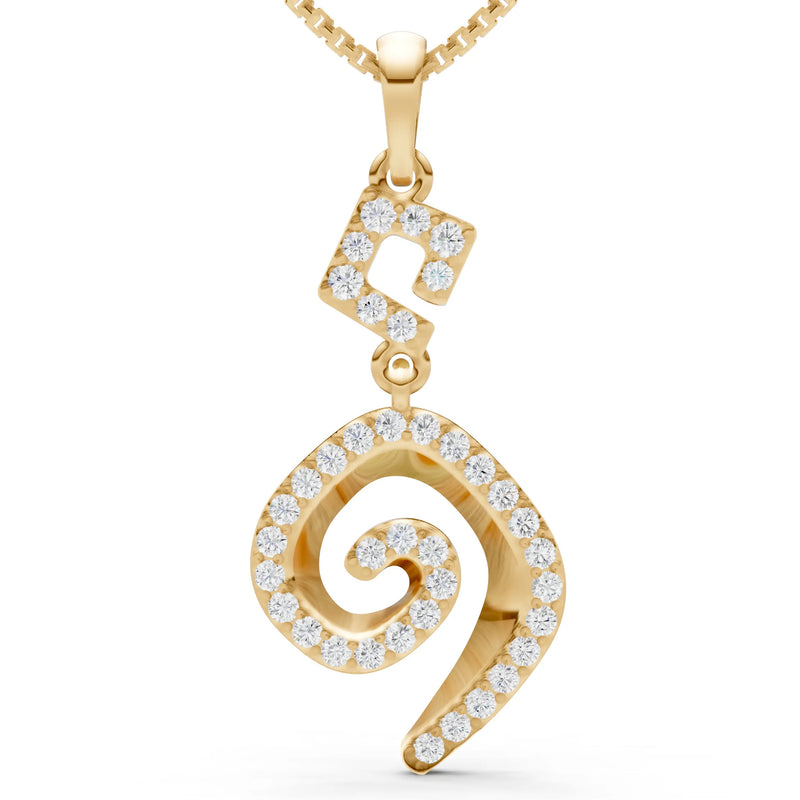 Gemstone Celtic Spiral Pendant