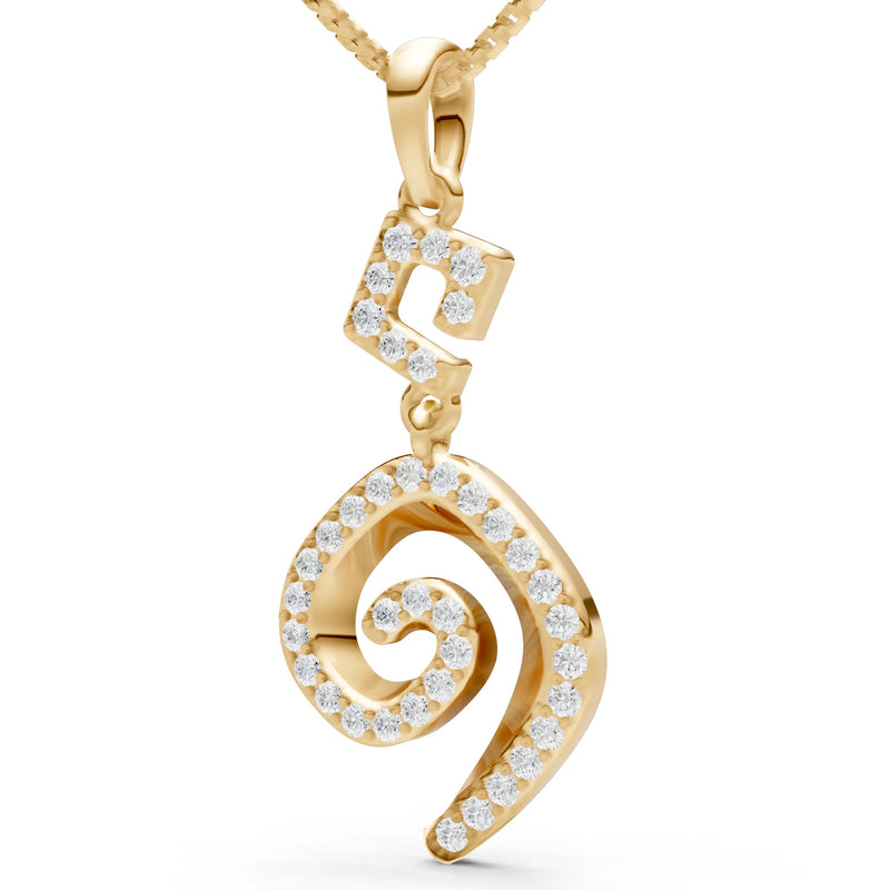 Gemstone Celtic Spiral Pendant