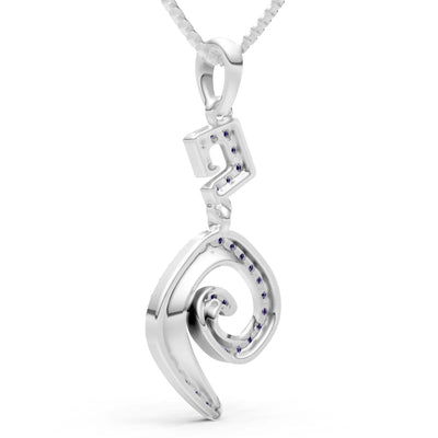 Gemstone Celtic Spiral Pendant